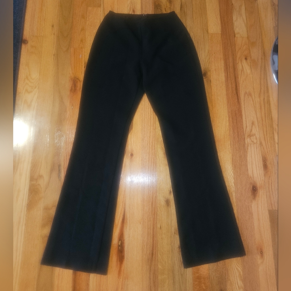 Black High-rise, wide leg dress pant trousers XS
